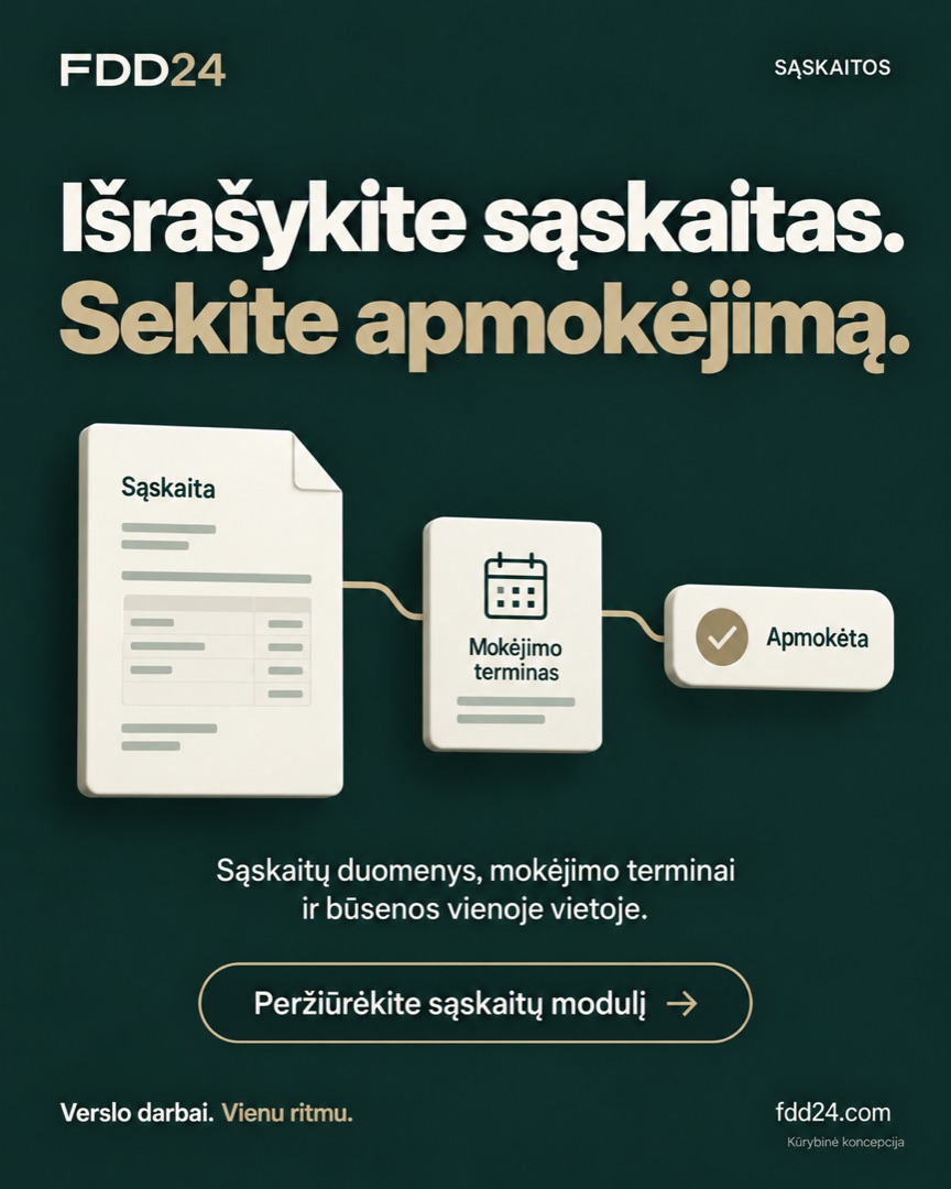 Persikelkite į FDD24 per 10 minučių.